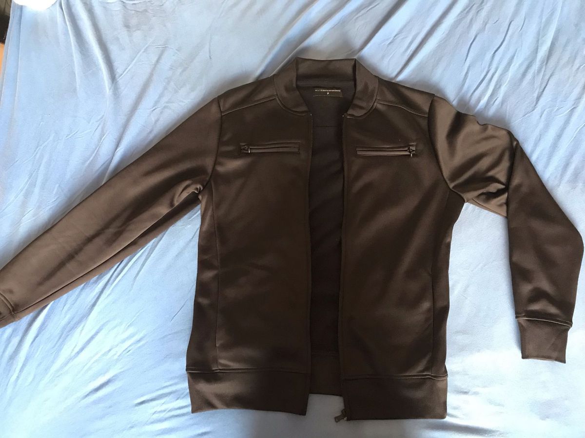 jaqueta preta basica masculina