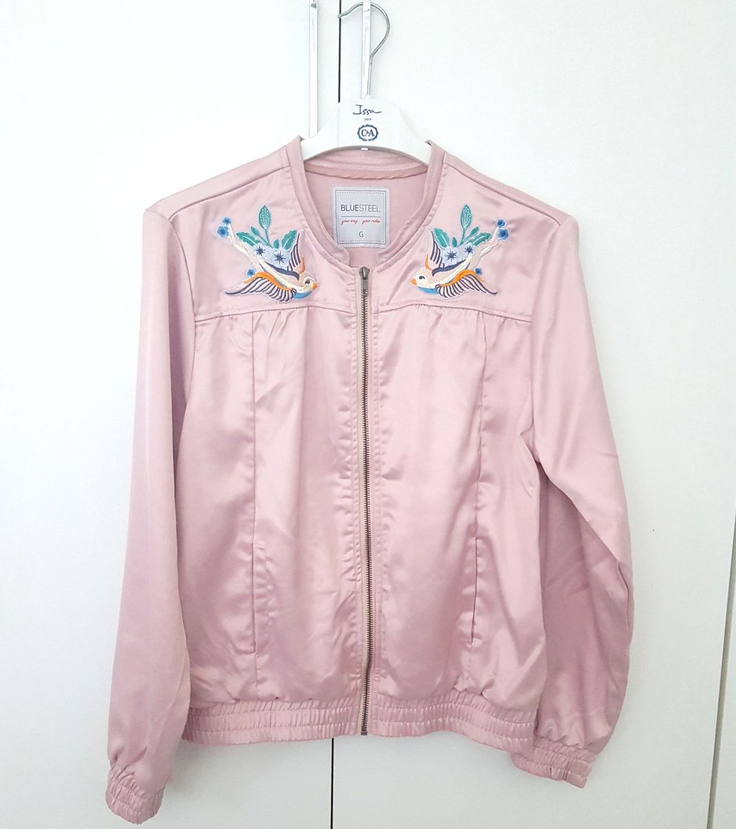 jaqueta bomber rosa feminina