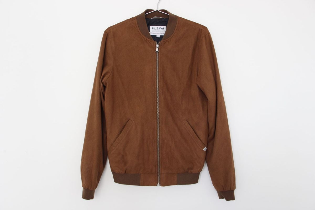 jaqueta bomber suede