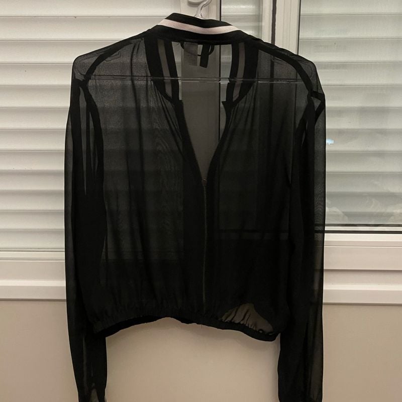 Bomber best sale transparente preta