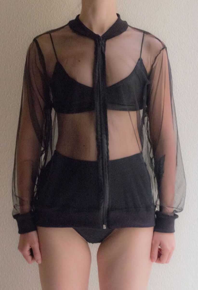 jaqueta bomber tule