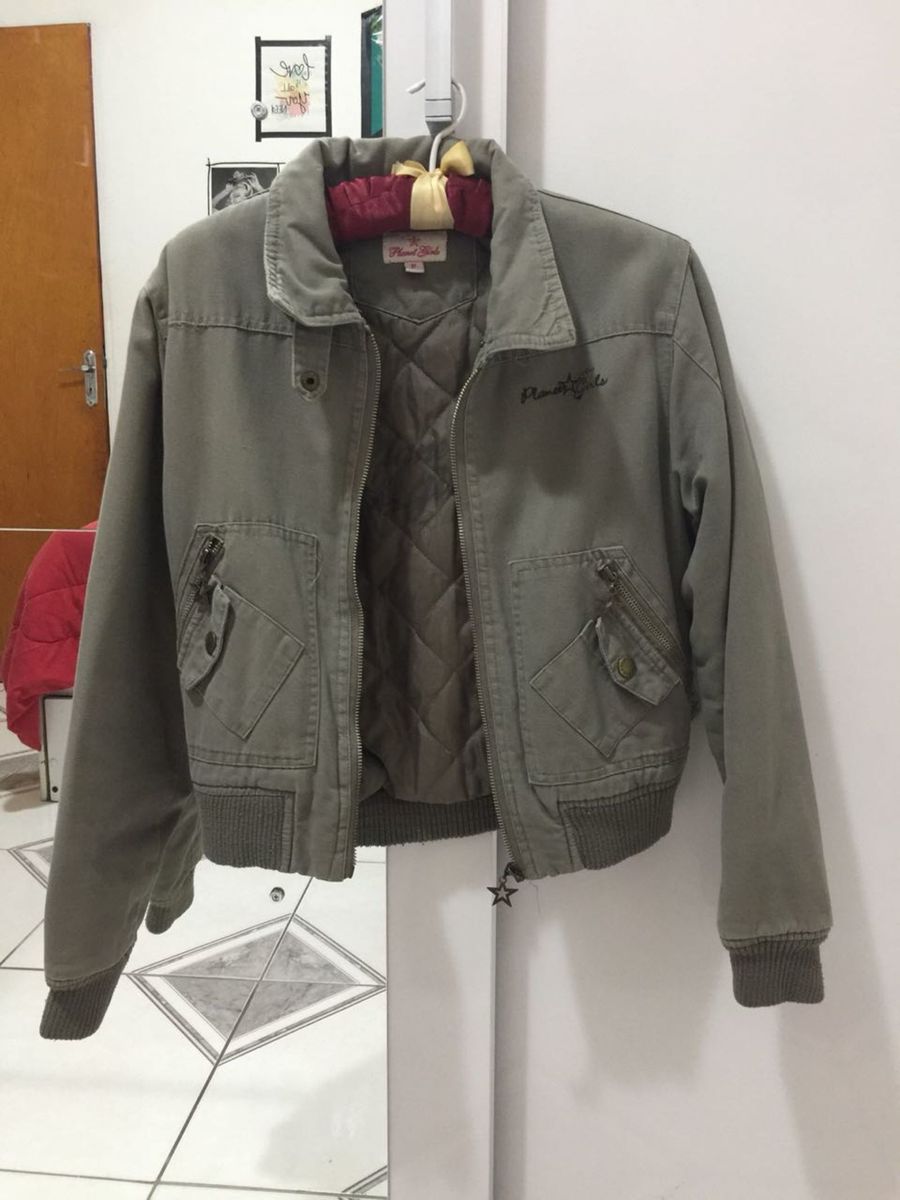 casaco feminino verde militar