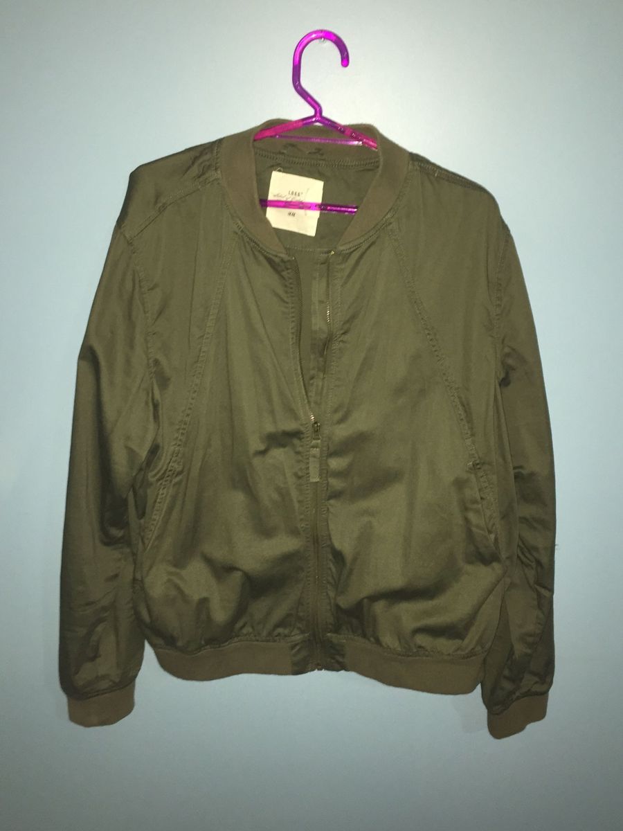 jaqueta bomber verde militar feminina