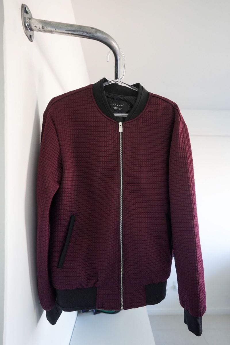 jaqueta bomber masculina vinho