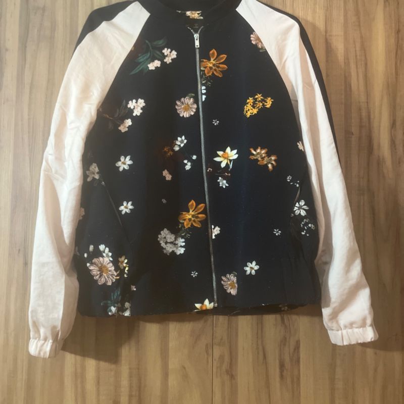 Jaqueta bomber feminina store estampada