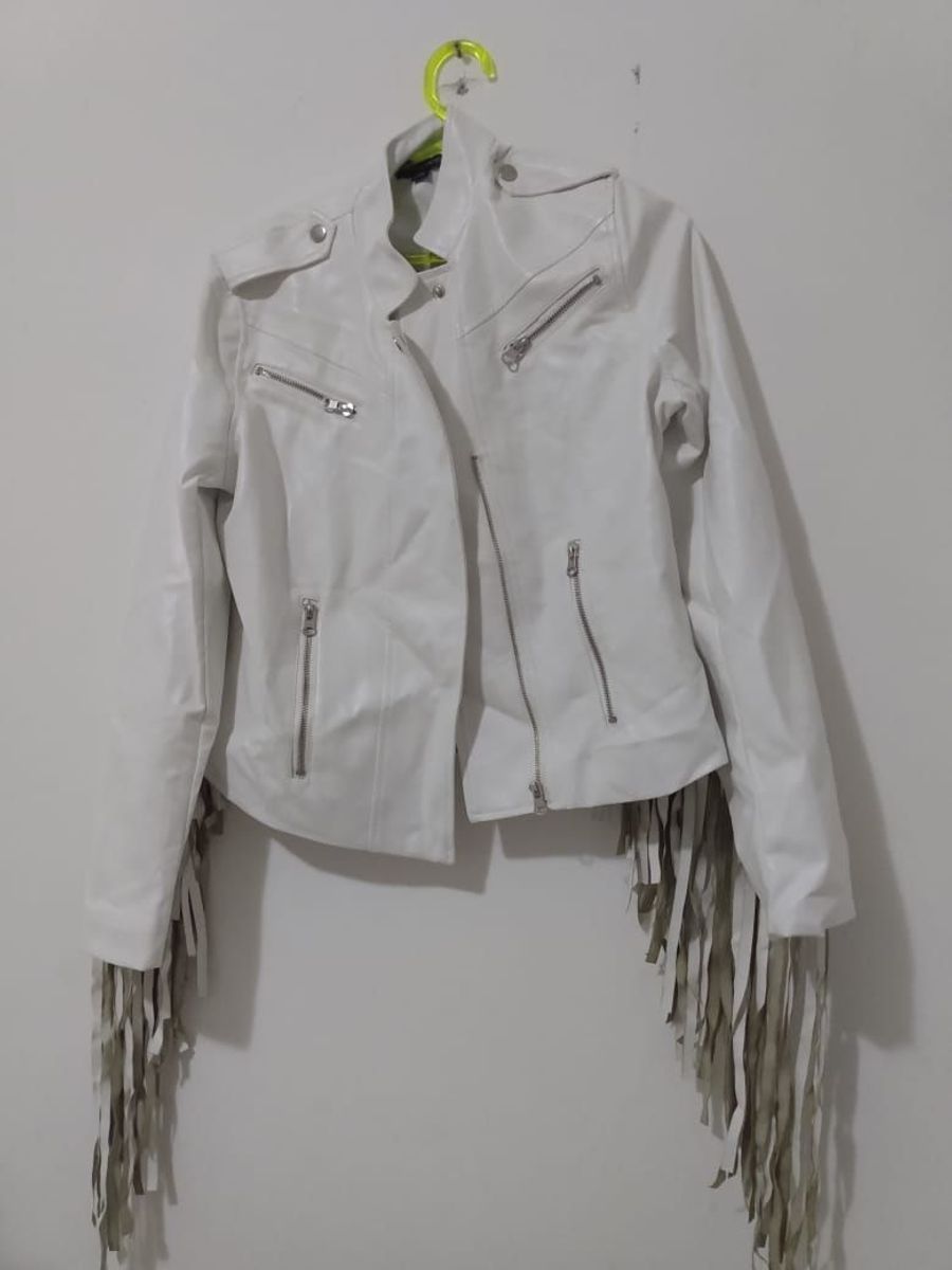 jaqueta de franja feminina