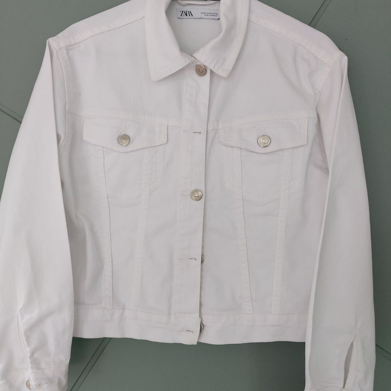 Jaqueta Branca Zara Casaco Feminino Zara Usado 84640002 enjoei