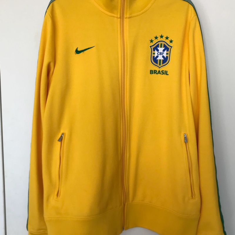 Jaqueta Seleção Brasil Nike Track Masculina - Amarelo