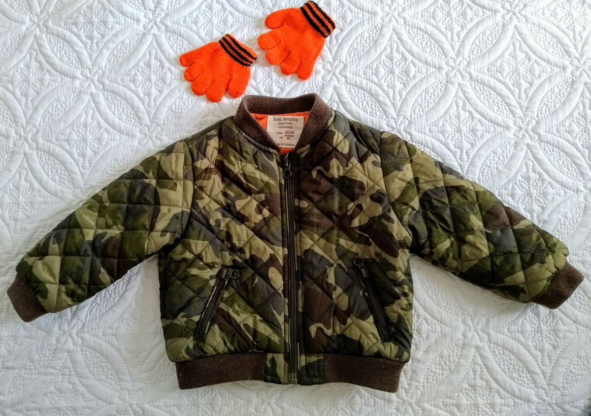 jaqueta infantil camuflada