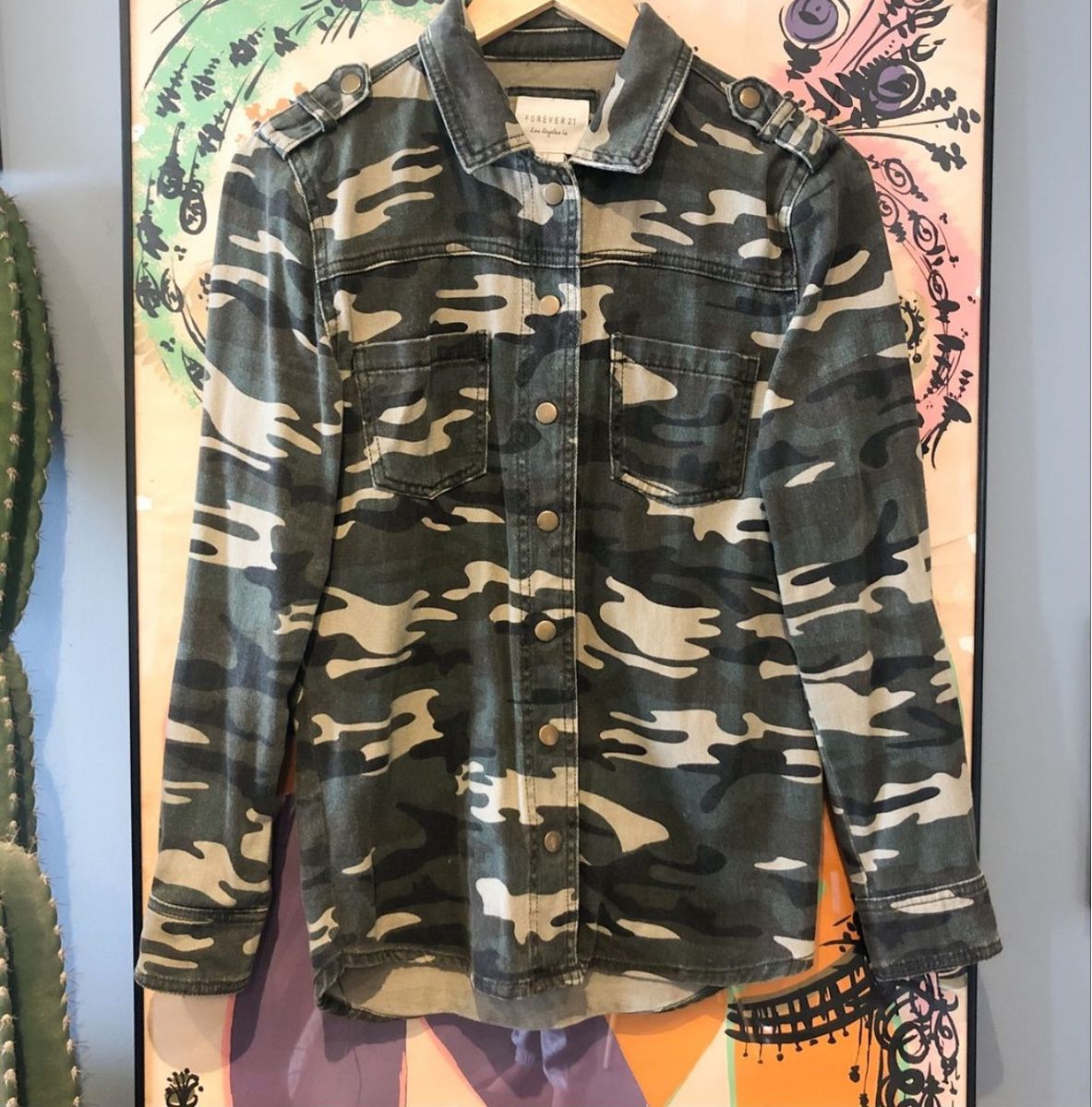 Casaco camuflado feminino cheap forever 21