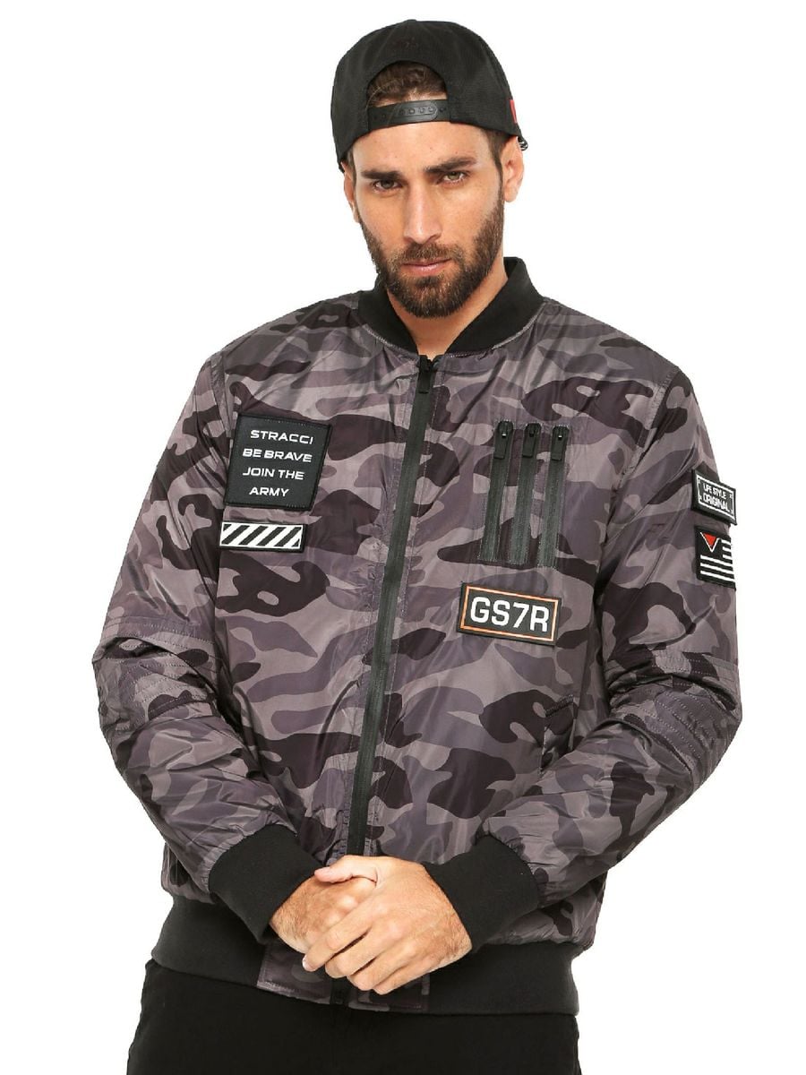 jaqueta gangster camuflada