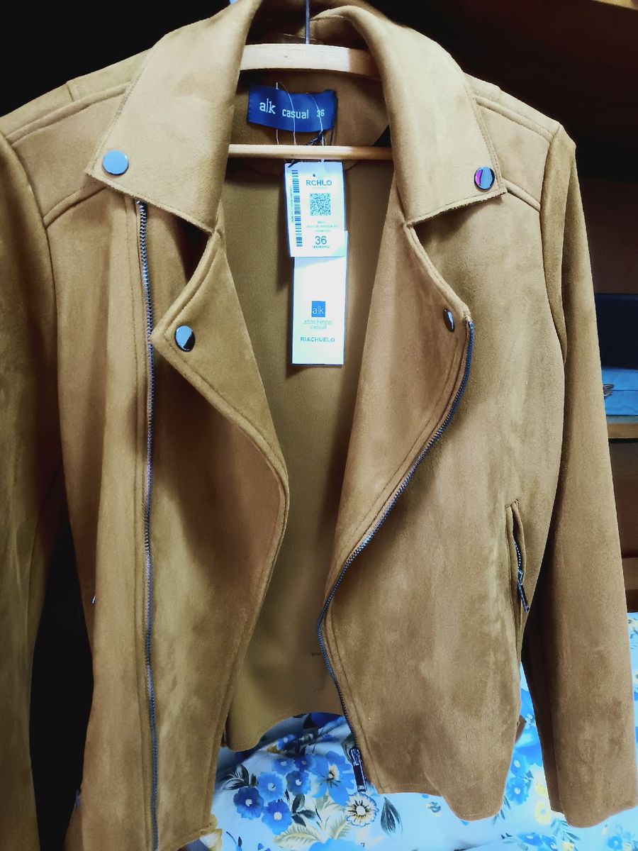 Suede Jaqueta Feminina Riachuelo Riachuelo Jaqueta Feminina Suede - Main Image