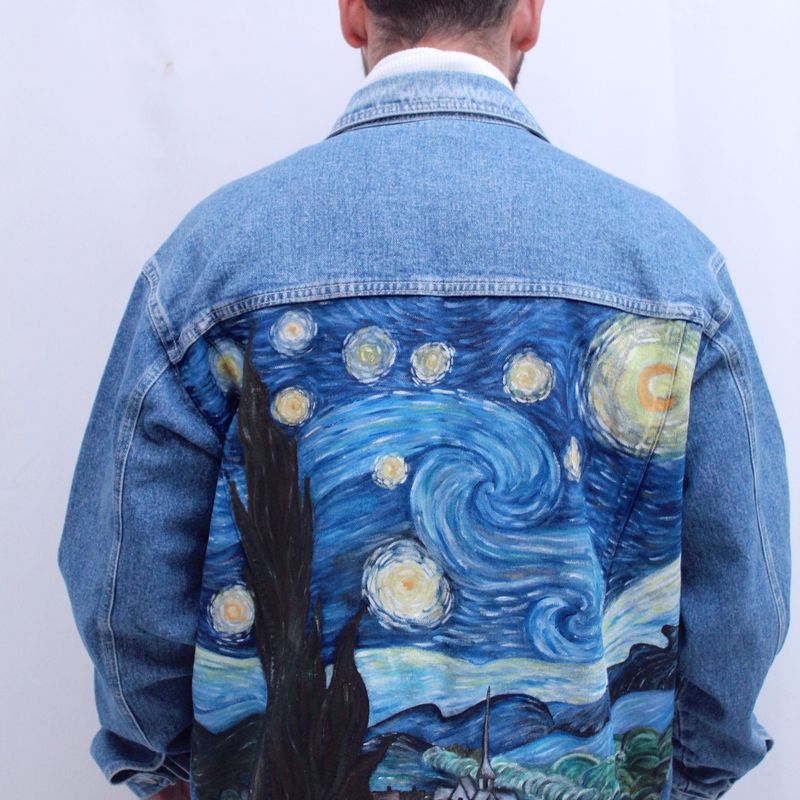 Jaqueta Céu Estrelado de Van Gogh Casaco Masculino Usado 88065297 enjoei