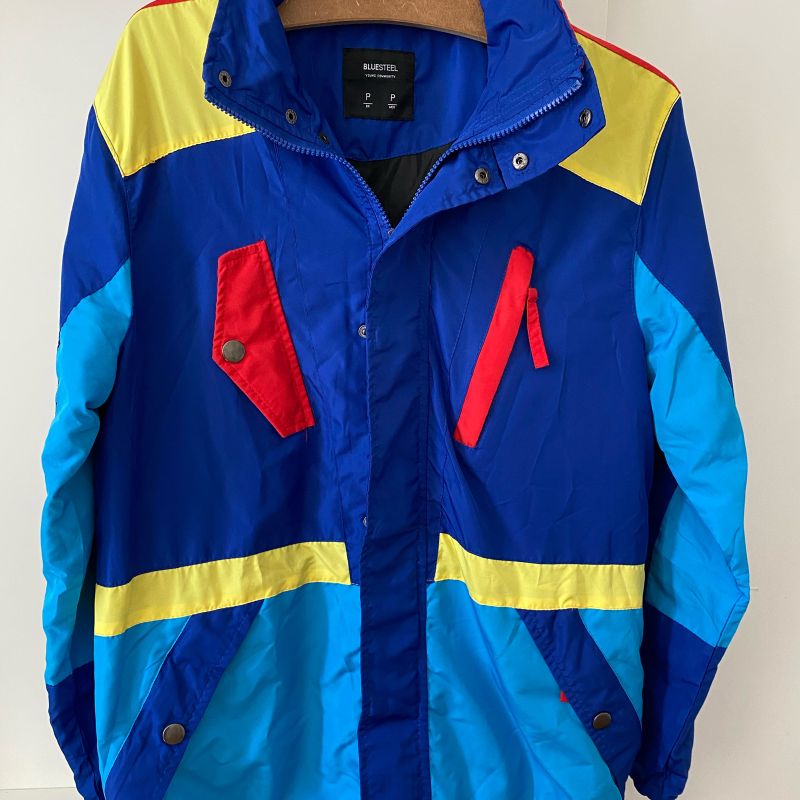 Jaqueta Colorida Jaqueta Corta Vento Vintage Colorida | Casaco