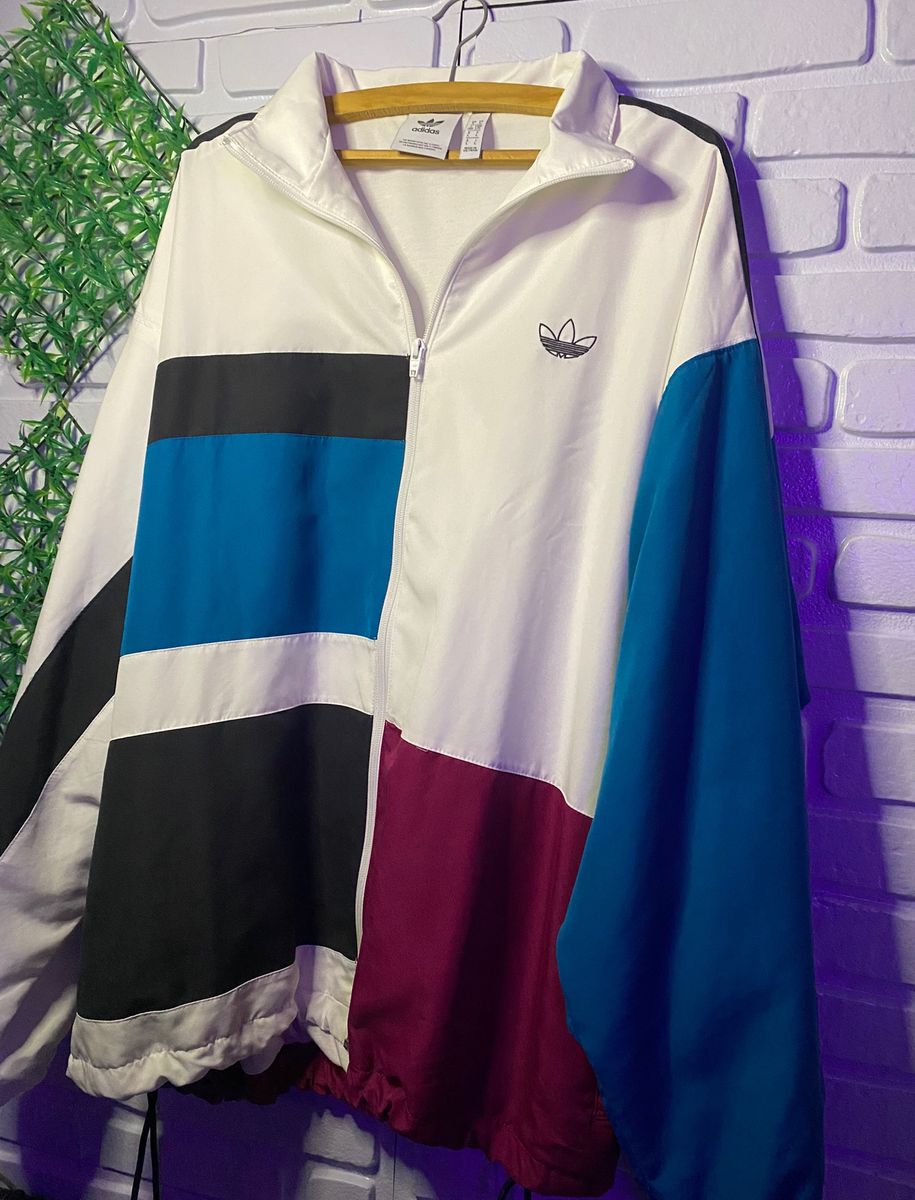 Jaqueta Corta Vento Adidas Originals Asymm Track | Casaco Masculino ...