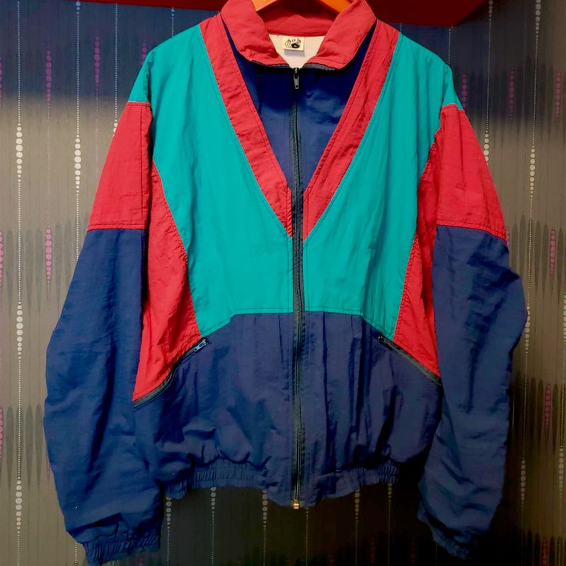 Jaqueta Corta Vento Colorida Oversized Vintage Anos 90 Cgc Casaco Masculino Usado 74061375 enjoei