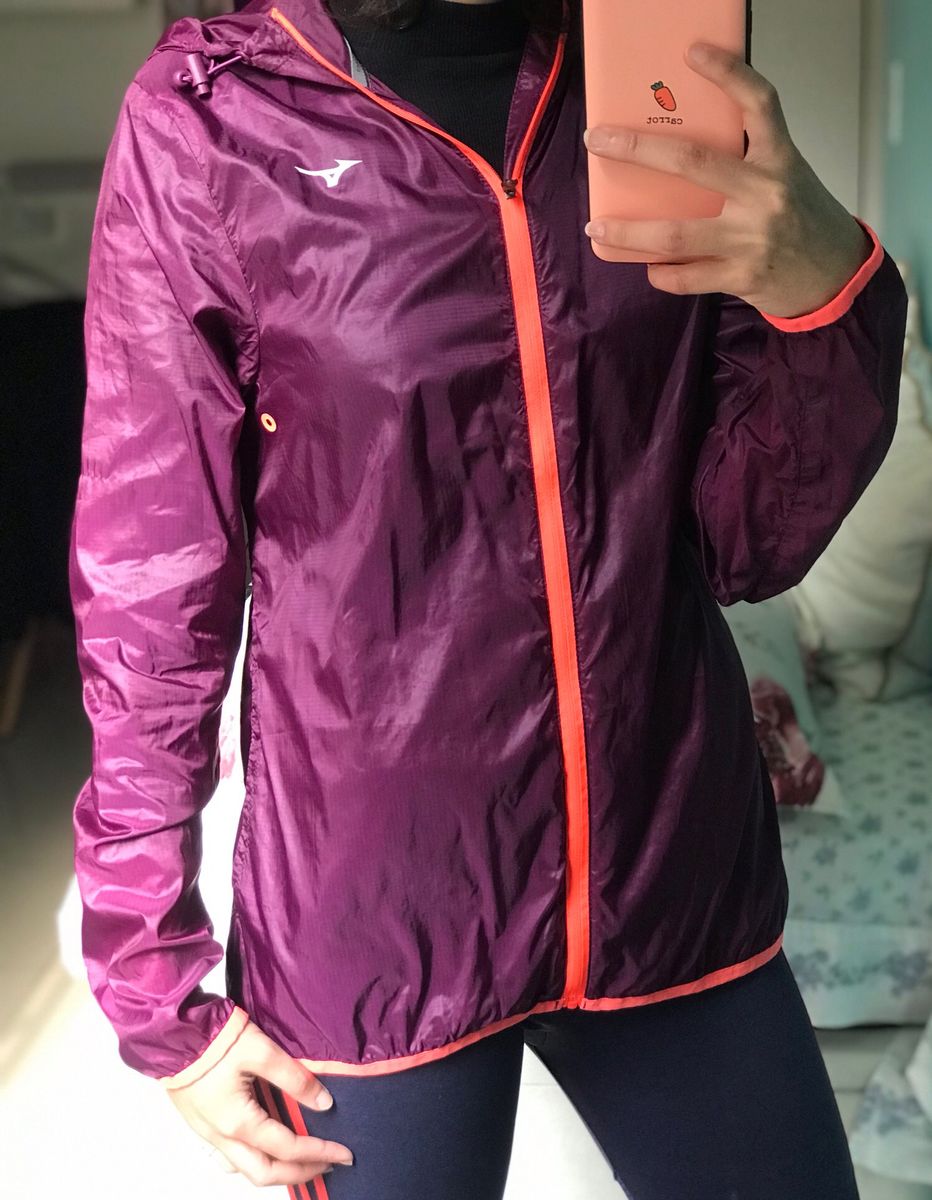 jaqueta corta vento feminina mizuno