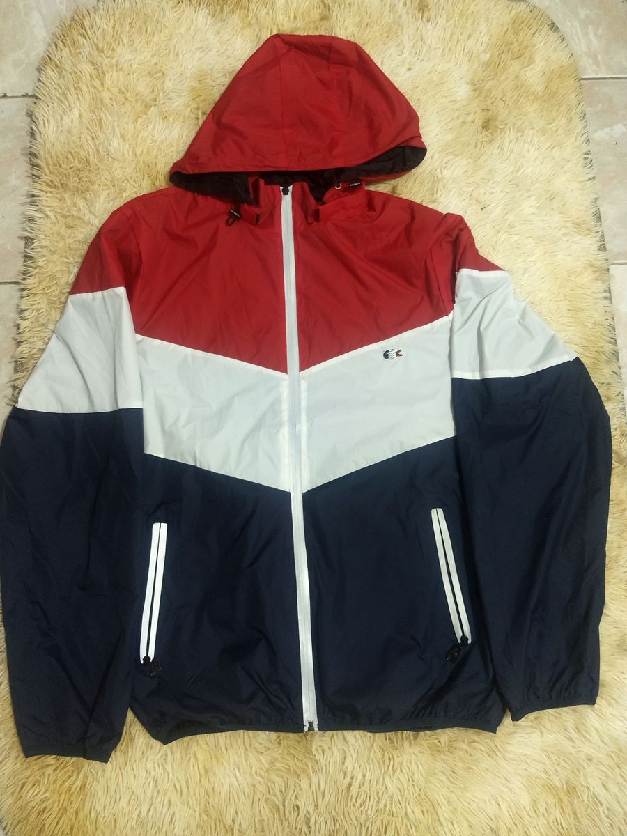 Lacoste Corta Vento Azul E Vermelho Corta Vento Dupla Face Lacoste
