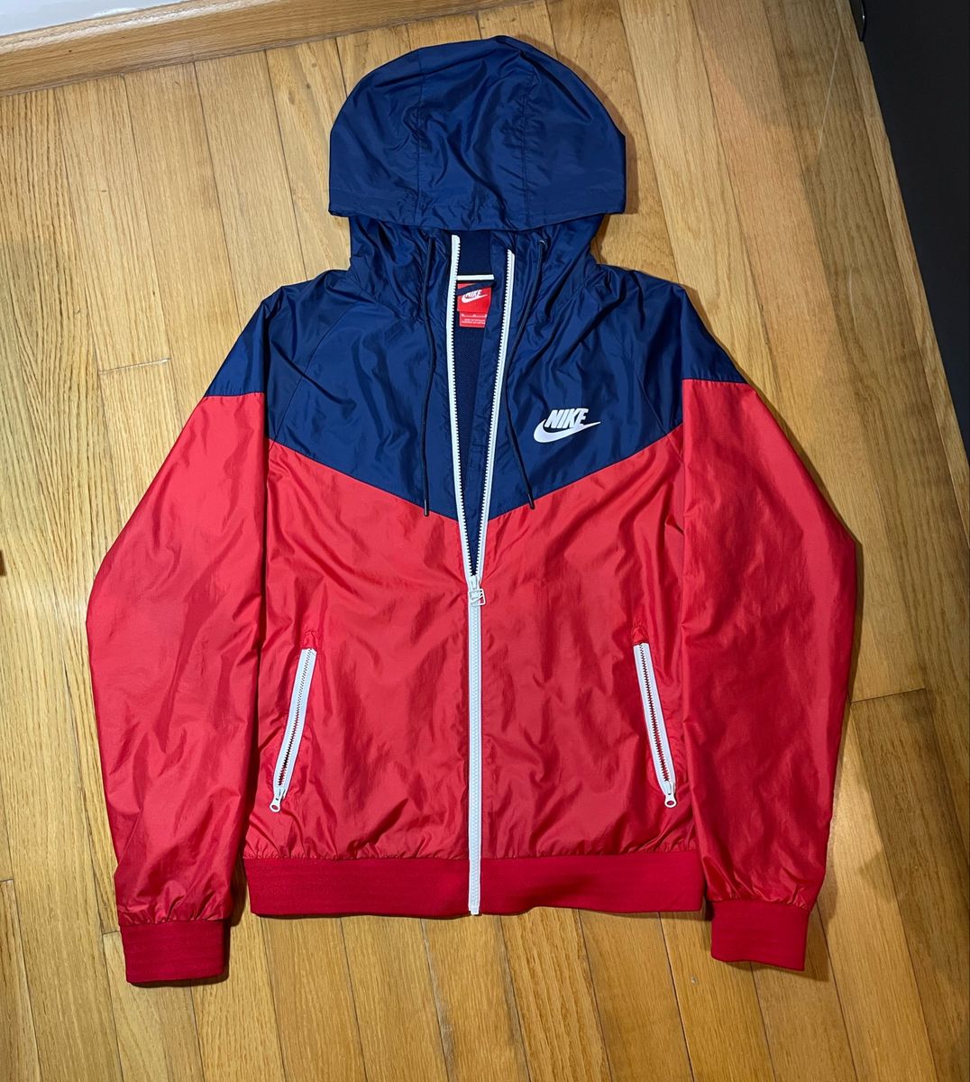 Jaqueta nike windrunner clearance azul e vermelha