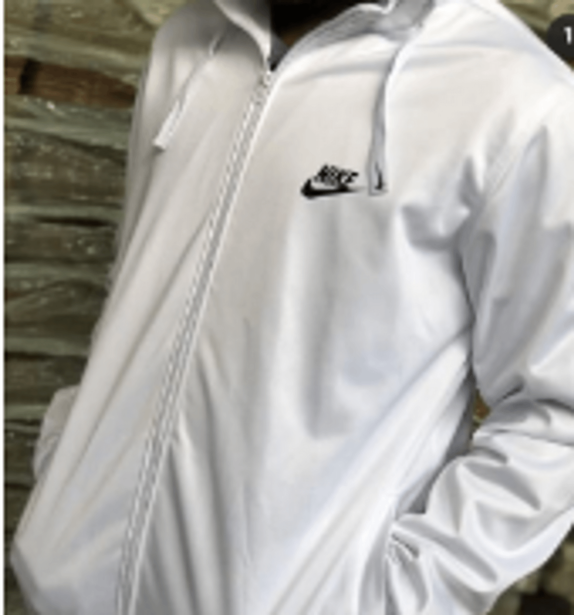 corta vento nike branco e cinza