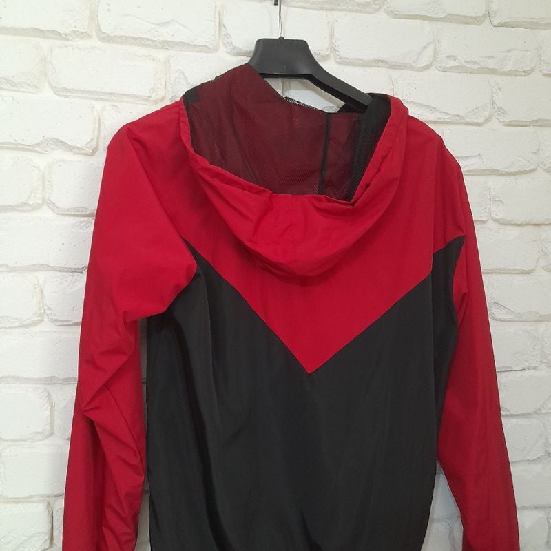 Jaqueta Corta-Vento, Nylon, Preto e Vermelha, Marca Oakley