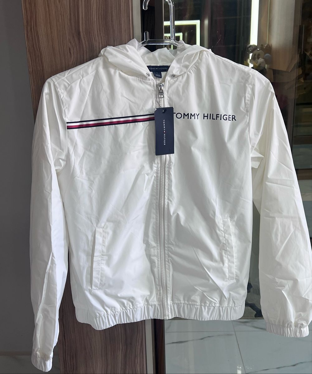 Corta vento store tommy hilfiger branco