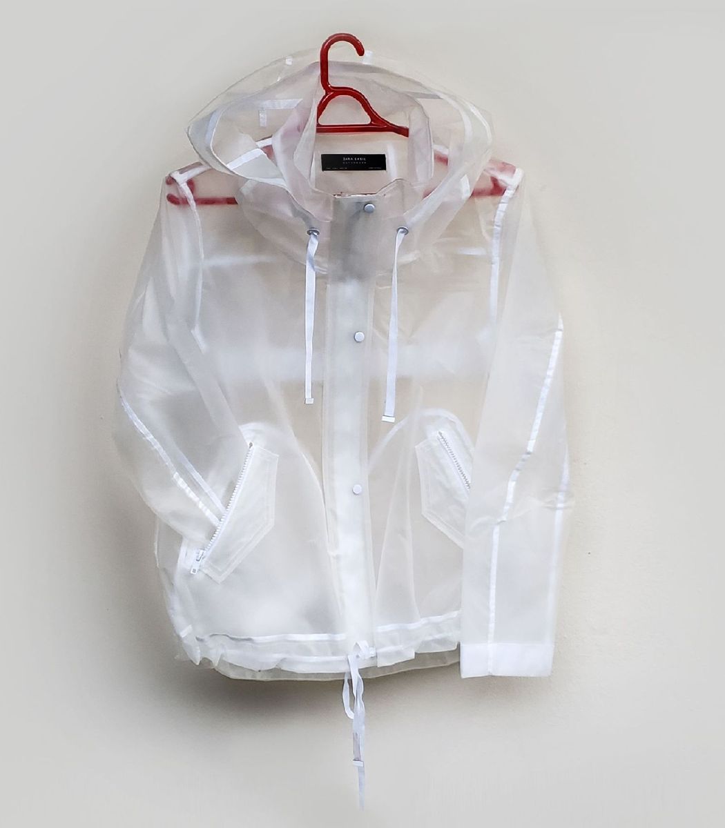 jaqueta transparente feminina