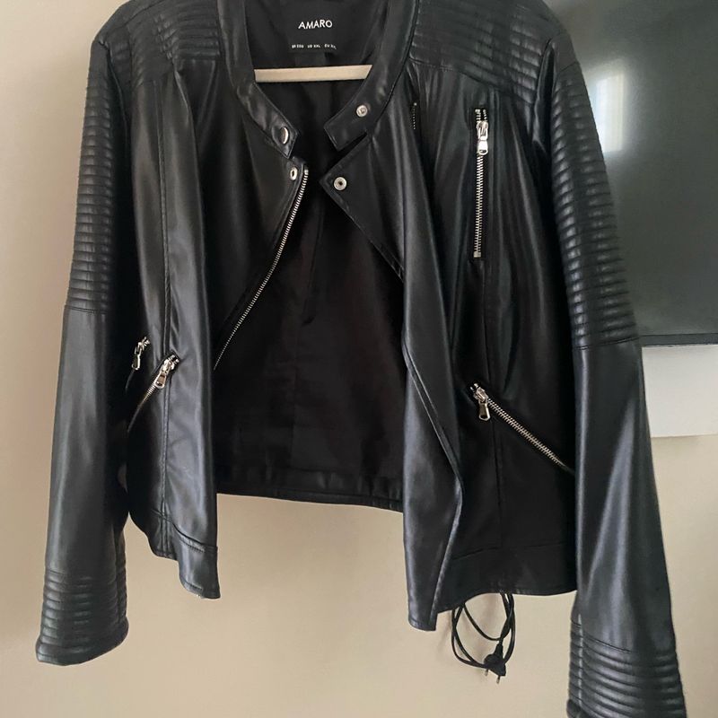 Couro Masculina Jaqueta De Couro Feminina Amaro Jaqueta Couro