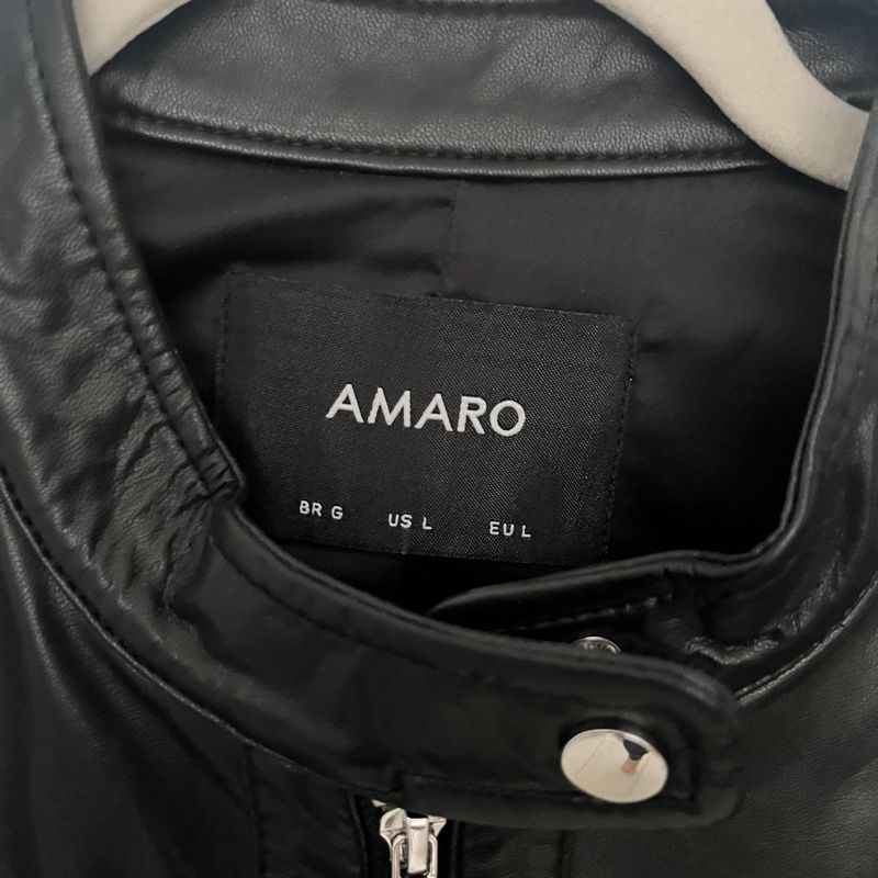 マロっち Jaqueta Couro Amaro Tam G | Casaco Feminino Amaro Nunca Usado