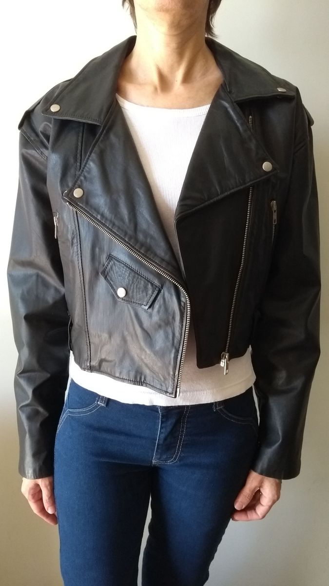 jaqueta de couro feminina enjoei