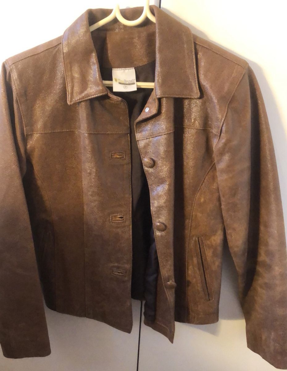 jaqueta couro tina brunelli