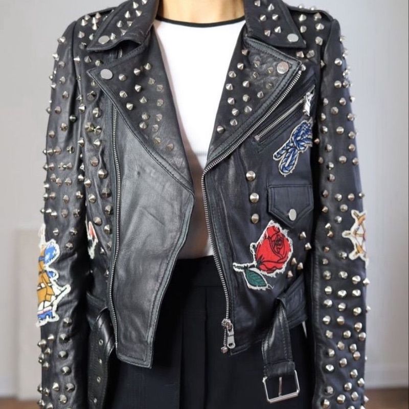 Jaqueta Couro de Ovelha e Spike Zara Zara Nunca Usado 110906032