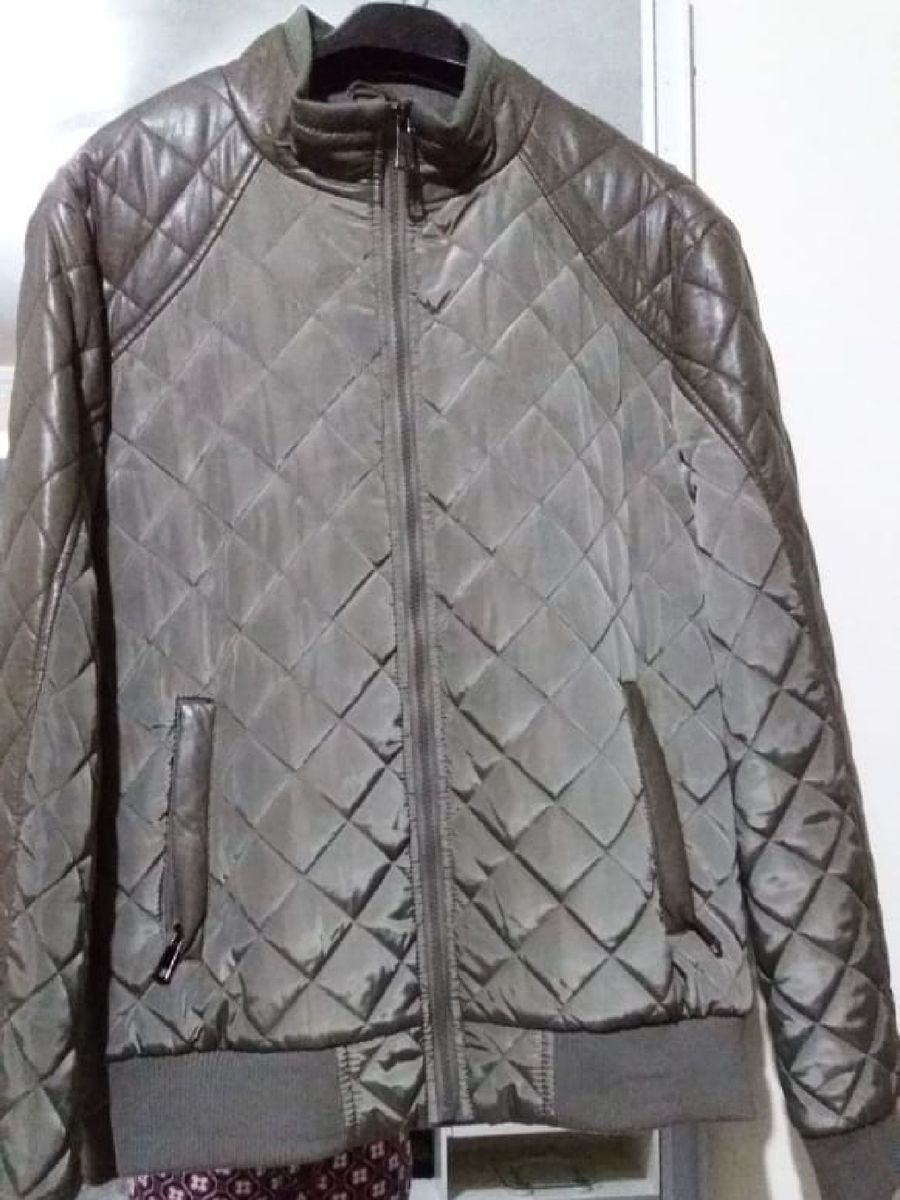 jaqueta couro matelasse