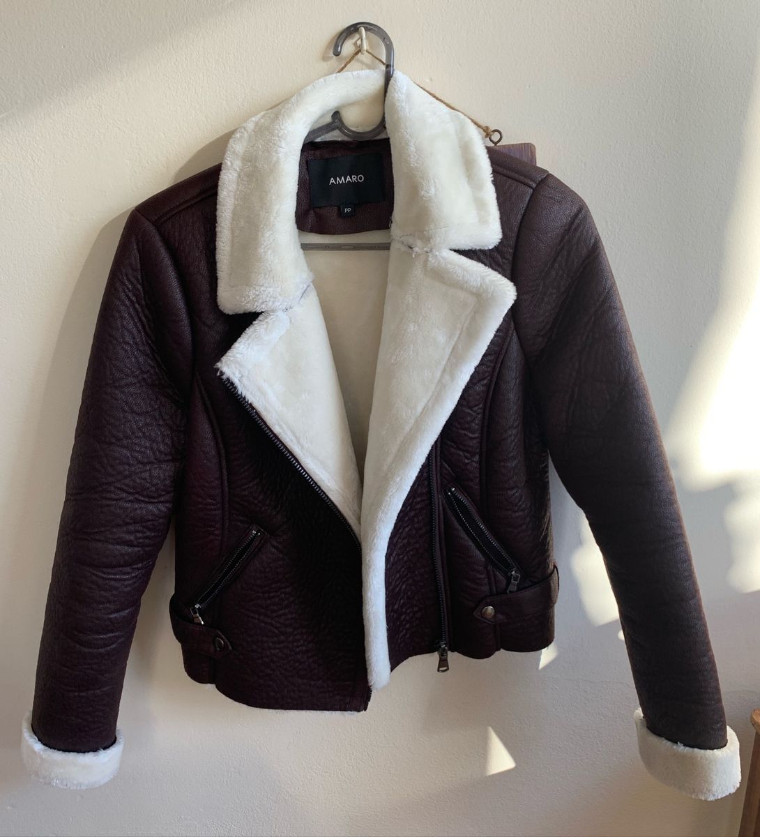 jaqueta de couro feminina com pelucia