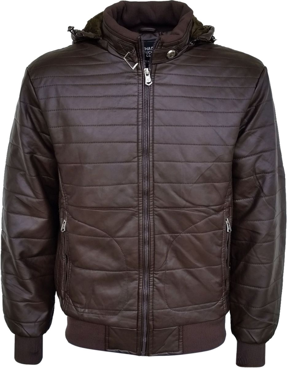 jaquetas de couro masculina marrom