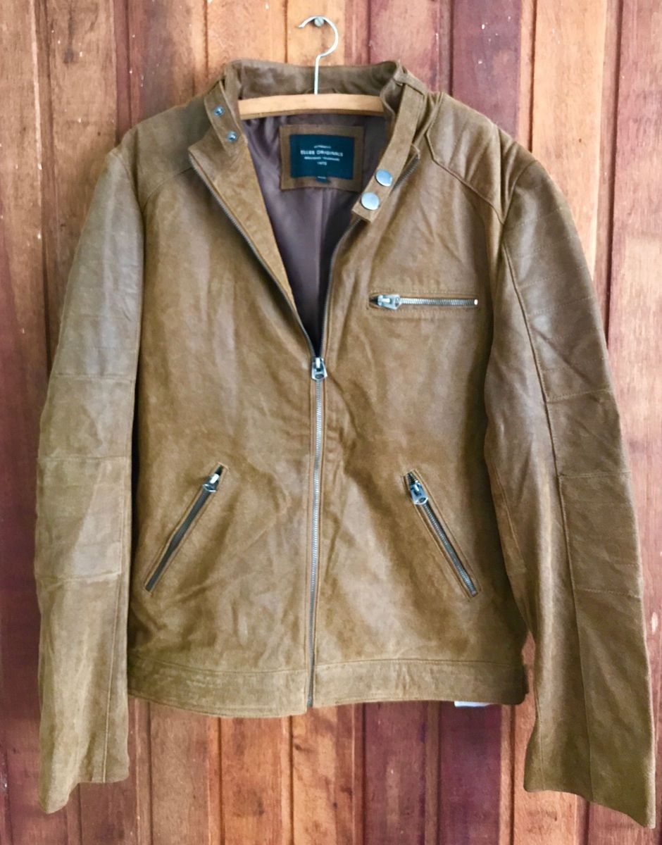 jaqueta de couro legitimo feminina ellus