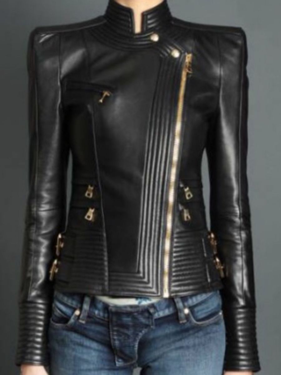 jaqueta de couro feminina enjoei
