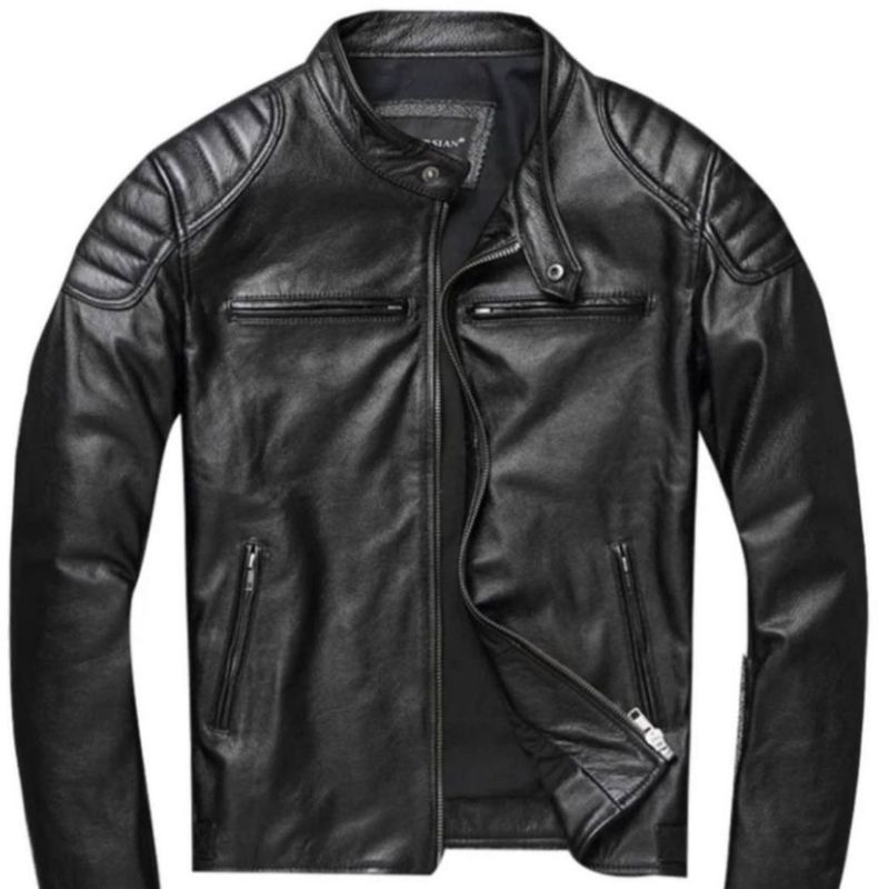 Blusa de best sale couro para motoqueiro