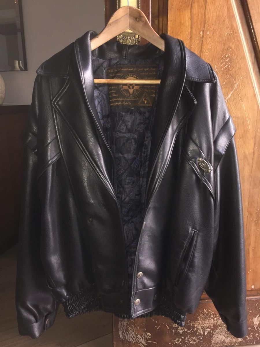 jaqueta couro italiano