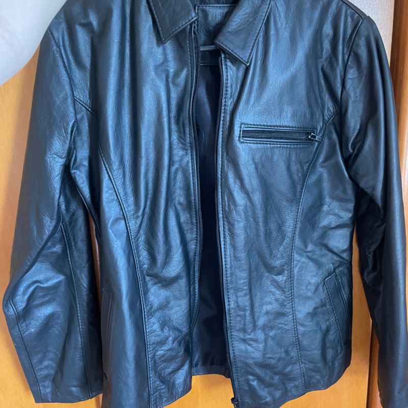 Jaqueta Couro Legítimo Casaco Feminino Búfalo Couro Legítimo Usado  111004379 enjoei