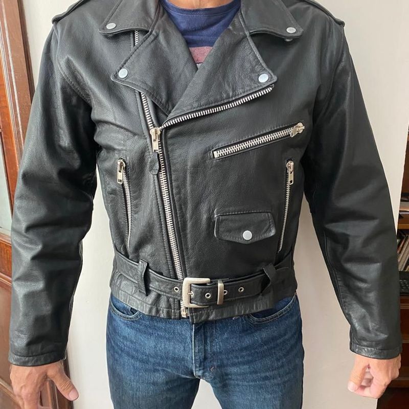 Moda Masculina Jaqueta De Couro Anos 90 Enjoei Jaqueta Jeans