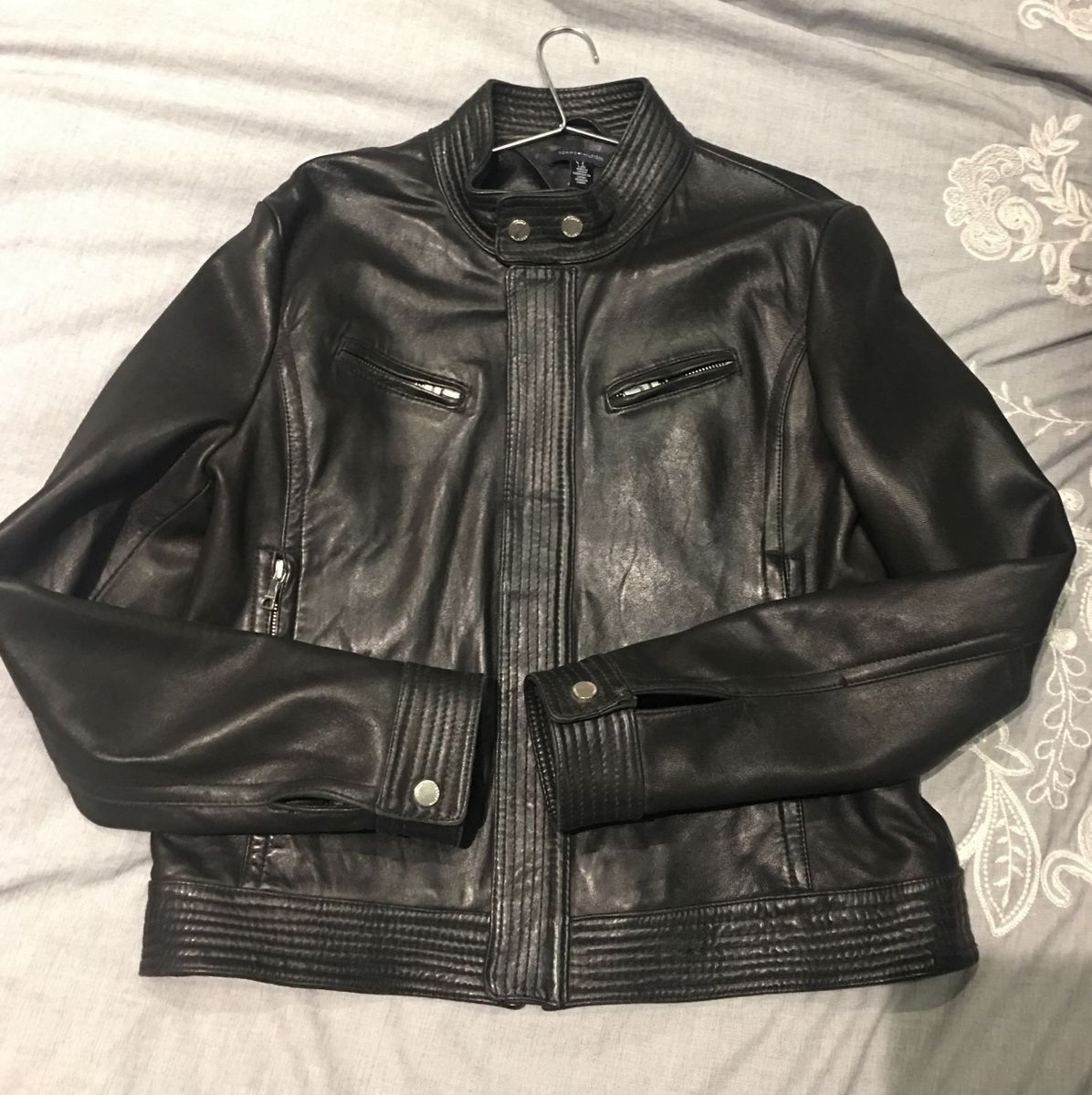 jaqueta de couro tommy