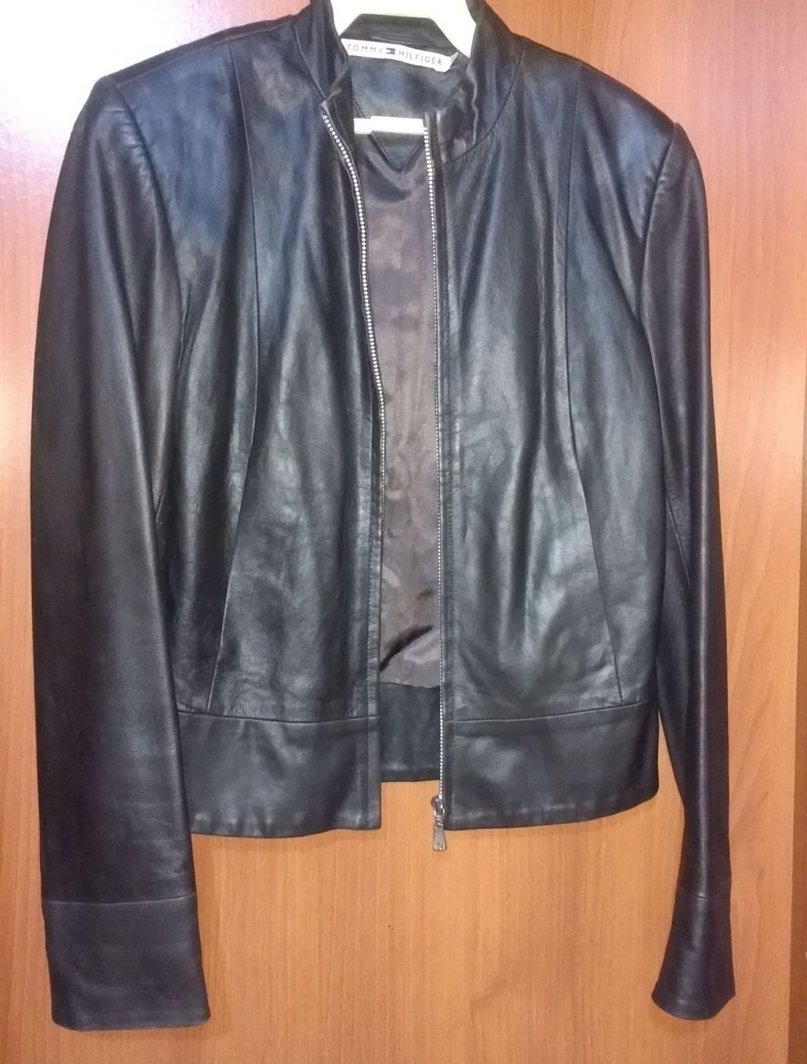 jaqueta de couro tommy