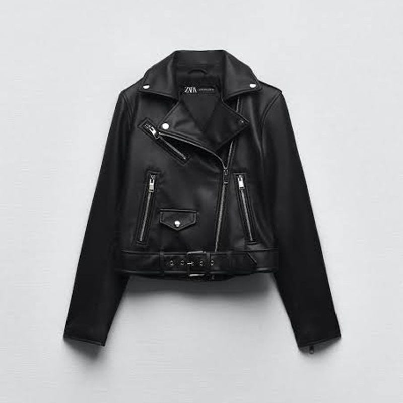 Jaqueta Couro Legítimo Zara Tamanho M Zara Nunca Usado 105038463