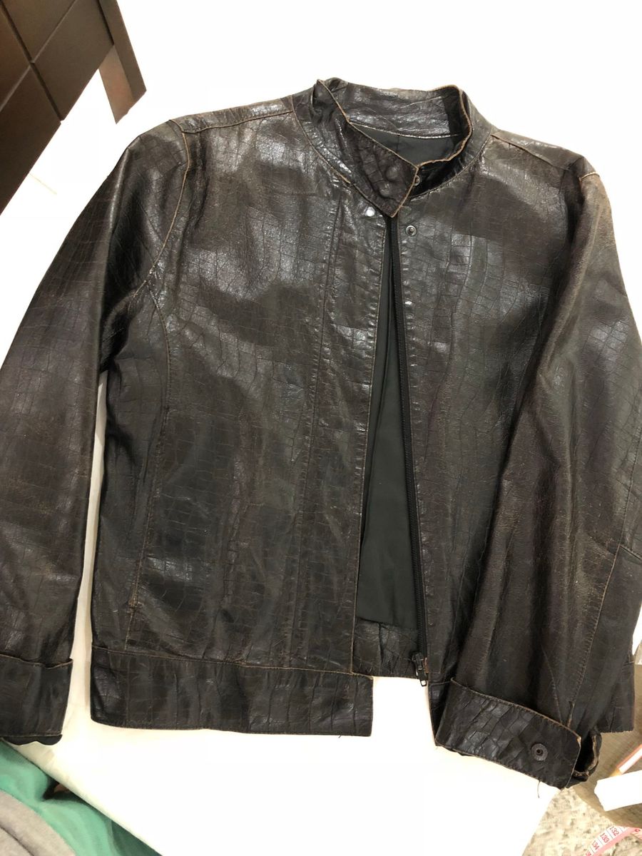 blusa de couro legítimo