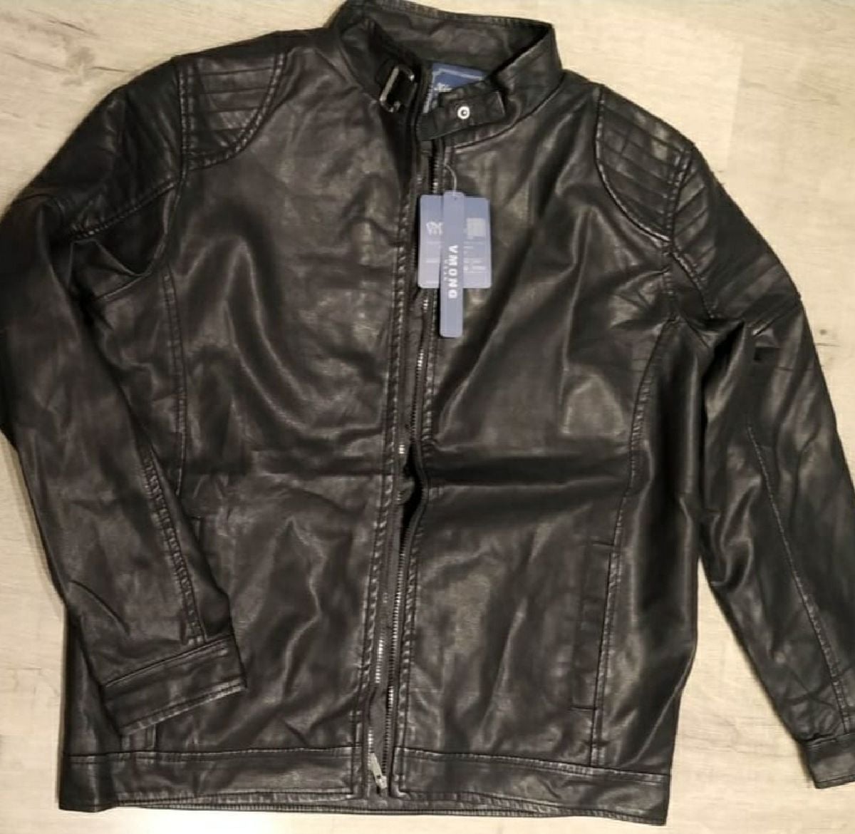 jaqueta de couro vmong classic wear