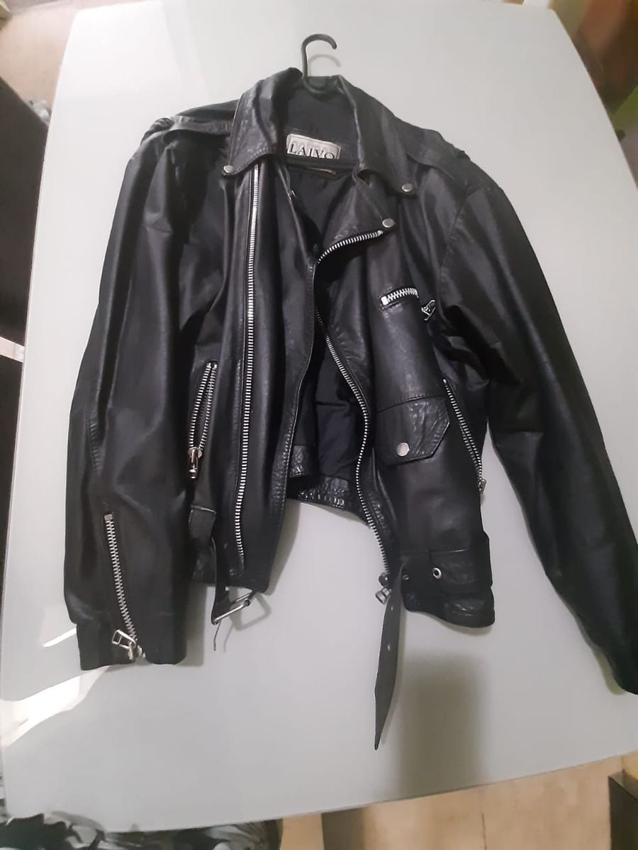 jaqueta de couro masculina laivo