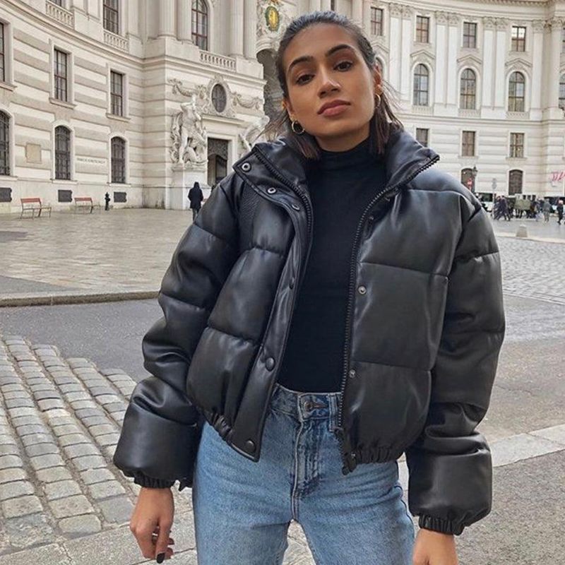 Jaqueta Couro Puff Marca Polo Wear Feminino Polo Wear Usado