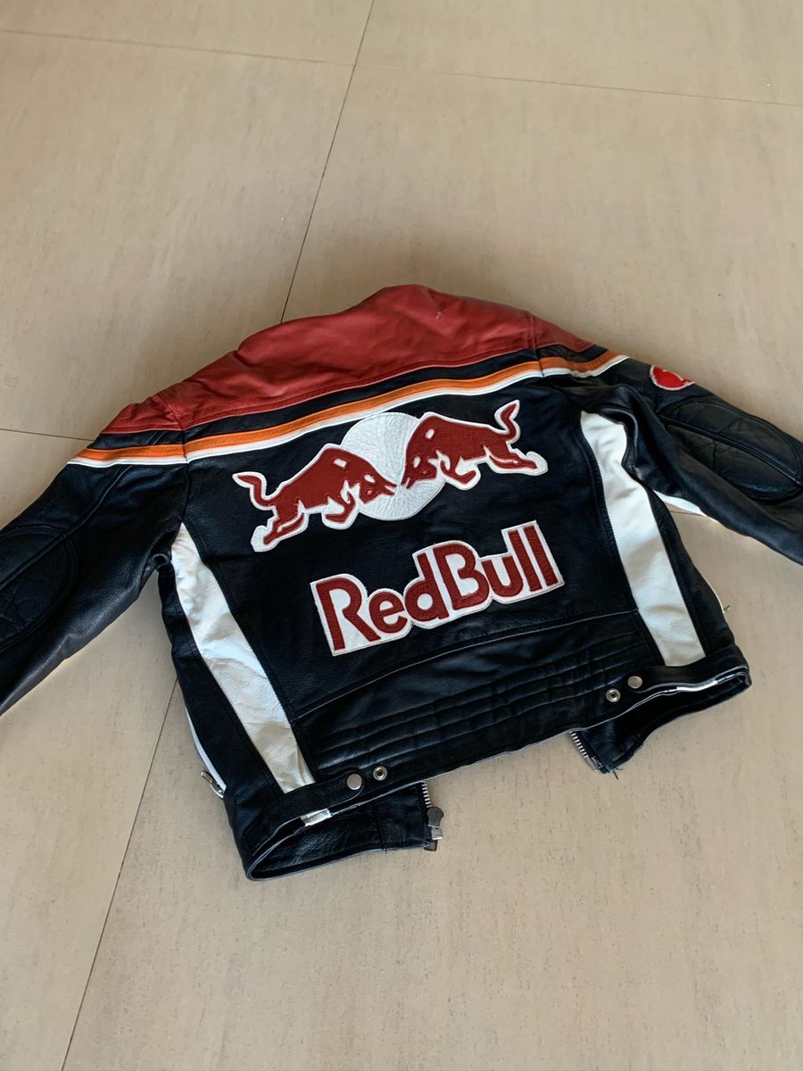 Jaqueta de hot sale couro red bull