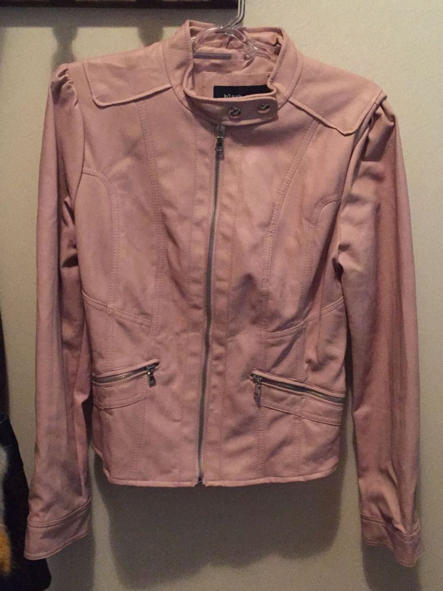 jaqueta de couro rosa bebe